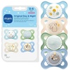 image:imageMAM Original Baby Pacifiers 06 Months Glows in The Dark 4 PackBlue TealBlue SkyPeppermint GreenCotton