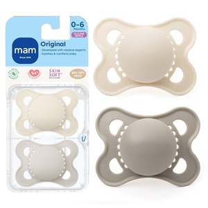 image:imageMAM Original Baby Pacifier 06 Mths Skin Soft Silicone Nipple 2 PackPeppermint GreenCotton 1