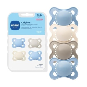 image:imageMAM Original Baby Pacifier 06 Mths Skin Soft Silicone Nipple 2 PackPowder Blue LinenDune