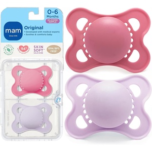 image:imageMAM Original Baby Pacifier 06 Mths Skin Soft Silicone Nipple 2 PackRose Pink  Fairy Dust