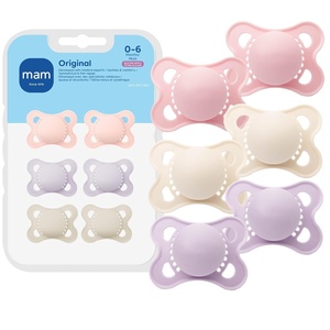 image:imageMAM Original Baby Pacifier 06 Mths Skin Soft Silicone Nipple 2 PackRose Pink Purple IrisCotton