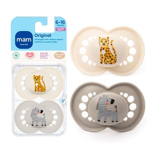 image:imageMAM Original Baby Pacifier 616 Mths Skin Soft Silicone Nipple 4 PackButter Yellow Pale mint