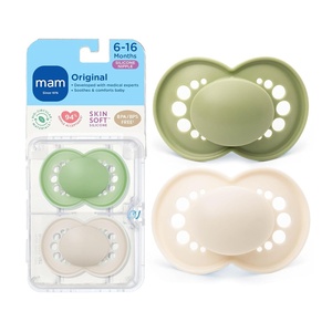 image:imageMAM Original Baby Pacifier 616 Mths Skin Soft Silicone Nipple 4 PackPeppermint GreenCotton
