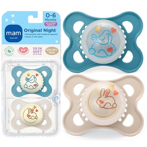 image:imageMAM Original Baby Pacifiers 06 Months Glows in The Dark 4 PackBlue TealCotton