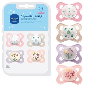 image:imageMAM Original Baby Pacifiers 06 Months Glows in The Dark 4 PackFairy DustPurple IrisRose PinkCotton