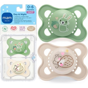 image:imageMAM Original Baby Pacifiers 06 Months Glows in The Dark 4 PackGreen  Shell
