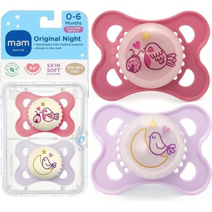 image:imageMAM Original Baby Pacifiers 06 Months Glows in The Dark 4 PackPink  Purple