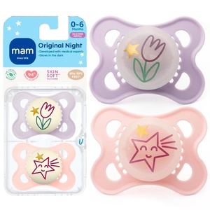 image:imageMAM Original Baby Pacifiers 06 Months Glows in The Dark 4 PackRose PinkPurple Iris