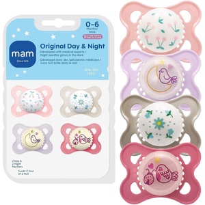 image:imageMAM Original Baby Pacifiers 06 Months Glows in The Dark 4 PackSweet Pink  Orchid  Ivory  Sweet Pink