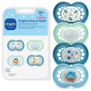 image:imageMAM Original Baby Pacifiers 16 Months Glows in The Dark 4 PackBlue TealBlue SkyPale Mint