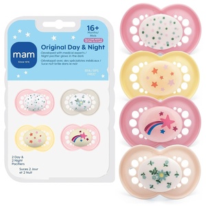 image:imageMAM Original Baby Pacifiers 16 Months Glows in The Dark 4 PackFairy DustCottonButter Yellow