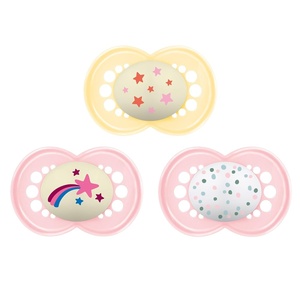 image:imageMAM Original Baby Pacifiers 16 Months Glows in The Dark 4 PackShell  Iris  Cotton