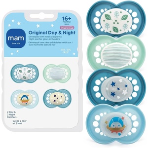 image:imageMAM Original Baby Pacifiers 16 Months Glows in The Dark 4 PackTeal  Pale Mint  Sky