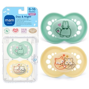 image:imageMAM Original Baby Pacifiers 616 Months Glows in The Dark 2 PackButter Yellow Pale mint