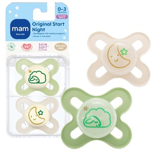 image:imageMAM Original Start Baby Pacifiers 03 Months Glow in The Dark 2 PackGreenteaLinen