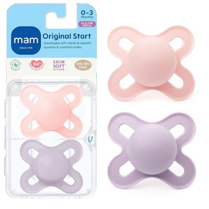 image:imageMAM Original Start Baby Pacifiers 03 Mths Skin Soft Silicone 2 PackRose PinkCotton