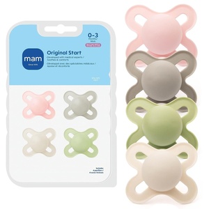 image:imageMAM Original Start Baby Pacifiers 03 Mths Skin Soft Silicone 2 PackRose PinkPeppermint GreenLinen