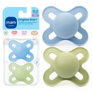 image:imageMAM Original Start Baby Pacifiers 03 Mths Skin Soft Silicone 2 PackTeal  Cotton